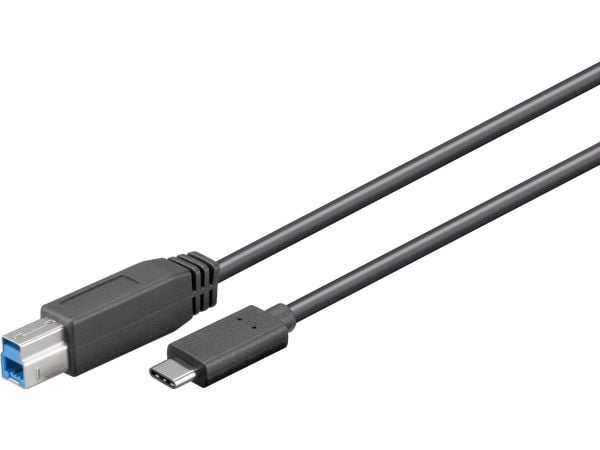 MicroConnect - USB-kaapeli - USB Type B (uros) - USB-C (uros) - USB 3.1 Gen 1 - 1 m - 1 m