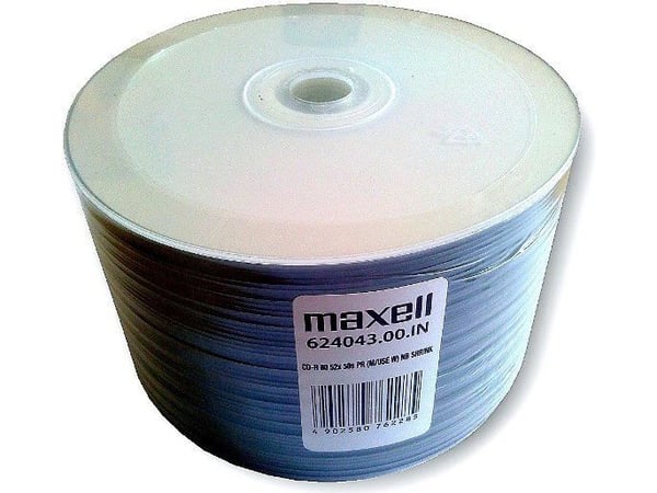 Maxell 624043, 52X, CD-R, 120 mm, 700 MB, Krympfilmsförpackad, 50 styck