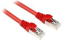 Sharkoon - Koblingskabel - RJ-45 (hann) til RJ-45 (hann) - SFTP - CAT 6 - rød