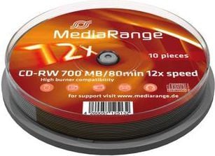 MediaRange - 10 x CD-RW - 700 MB (80 min) 12x - spindel