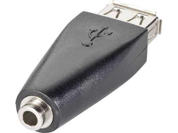 Goobay 93982, USB-A, 3.5mm, Sort
