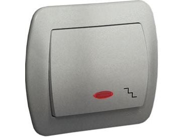 Contact-Simon AW6L/26, alumiini, muovi, IP20, 250 V, 10 A, 90 mm