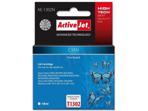 Activejet AE-1302N muste (korvaava Epson T1302; Supreme; 18 ml; sininen)
