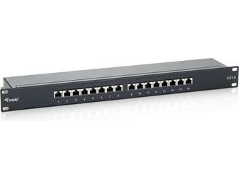 Equip 326416, RJ-45, Kulta, Cat6, Musta, Telinekiinnitys, 1U