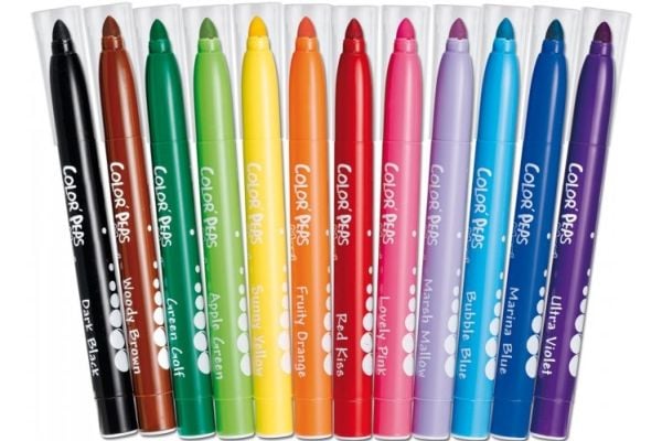 Maped 846020, 12 väriä, Harjaspää, 5 mm, Monivärinen, Kolmio, Lapset