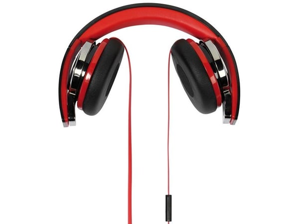 Vivanco SR 770, Koblet med ledninger (ikke trådløs), 20 - 20000 Hz, Samtaler/musikk, Hodetelefoner, Svart, Rød