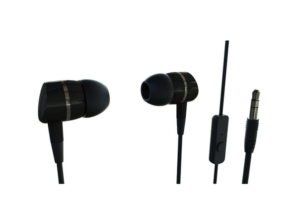 Vivanco Smartsound - Ørepropper med mikrofon - i øret - kablet - 3,5 mm jakk - svart