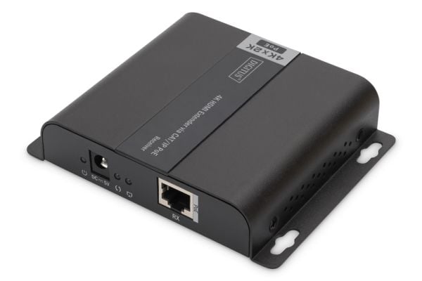 Digitus DS-55125, 3840 x 2160 piksler, AV-mottaker, 120 m, Koblet med ledninger (ikke trådløs), Svart