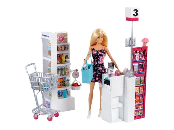 Barbie - Barbie and the Supermarket - hvit, rosa