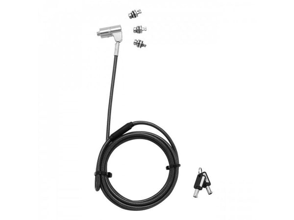 DICOTA Security Lock Exchangeable T/N/W Head - Sikkerhetskabellås - antrasitt - 2 m