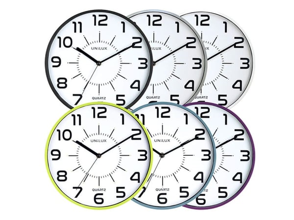 Vægur Unilux POP sort - Quartz System