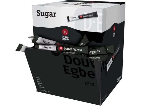 Sukker, Douwe Egberts, sticks, pakke a 500 stk