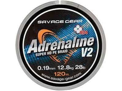 Savage Gear HD4 Adrenaline V2 120m 0,10mm 13lbs 6kg grå (54827)