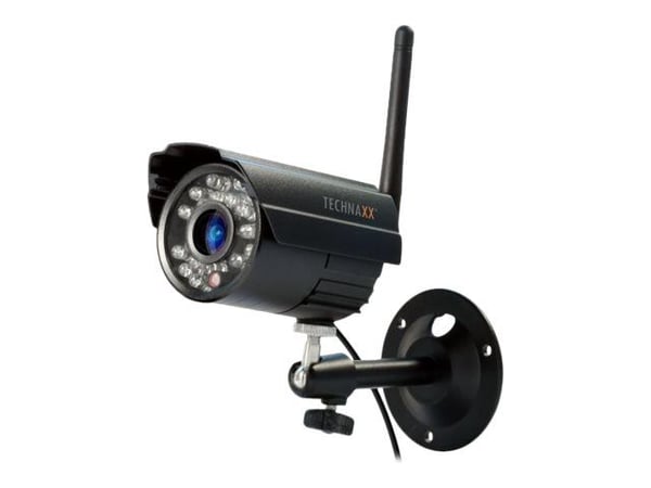 Technaxx TX-28 - Nettverksovervåkingskamera - utendørs - vanntett - farge (Dag og natt) - 420 TVL - lyd - trådløs - Wi-Fi