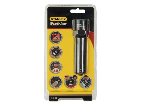 Stanley FatMax, Lommelykt, Sort, Aluminium, Knapper, Rotasjon, 2 m, IPX4