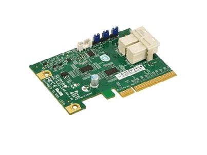 Supermicro AOC-SLG3-2E4R, PCIe, SAS, Lavprofil, PCIe 3.0, Grønn, 6,4 Gbit/s