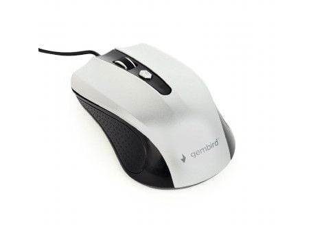 Gembird MUS-4B-01-BS - Mus - optisk - 4 knapper - kablet - USB - svart, sølv