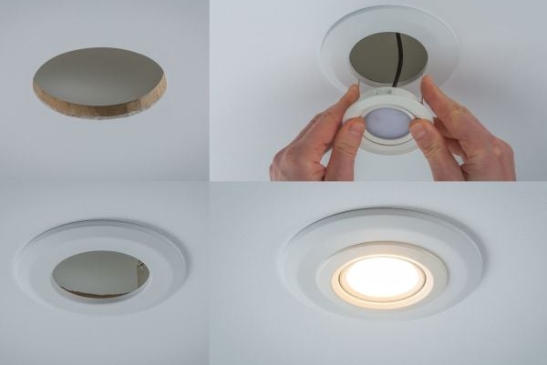 Paulmann 924.99, Innfelt ramme (lys), Universell, Hvit, Metall, 50 W, 10 mm