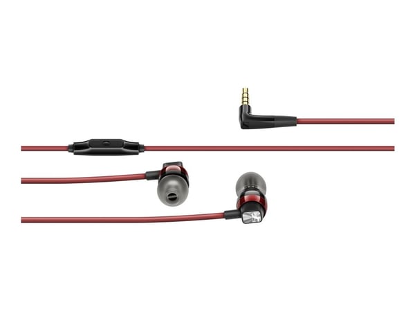 Sennheiser CX 300S - Ørepropper med mikrofon - ørepropp - kablet - 3,5 mm jakk - lydisolerende - rød