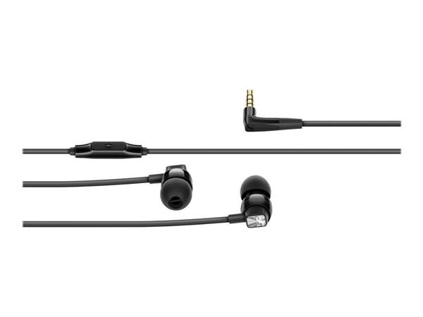Sennheiser CX 300S - Hörlurar med mikrofon - öronknopp - kabelansluten - 3,5 mm kontakt - ljudisolerande - svart