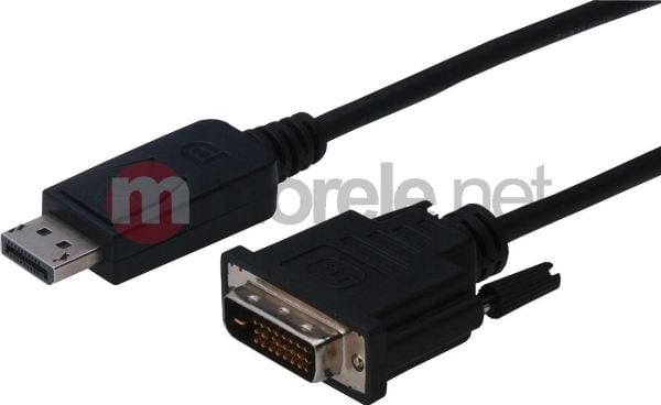ASSMANN - DisplayPort-kabel - DisplayPort (hann) til DVI-D (hann) - 3 m - svart