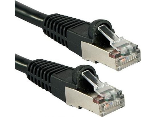 Lindy 47183, 10 m, Cat6a, S/FTP (S-STP), RJ-45, RJ-45, Svart