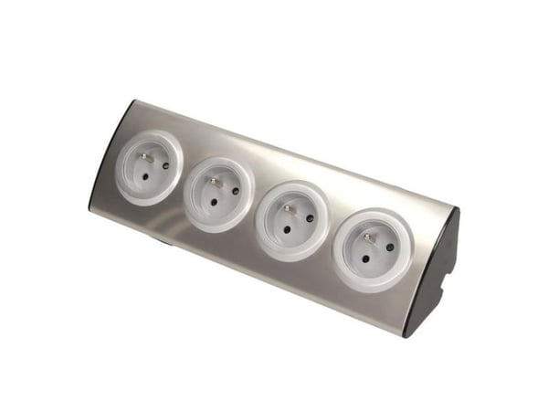 Huonekalupistorasia 4x230V INOX OR-AE-1340