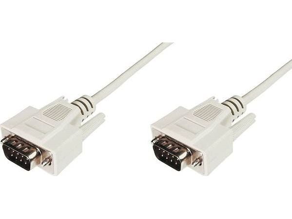 ASSMANN - Seriell kabel - DB-9 (hann) til DB-9 (hann) - 3 m - formstøpt, tommelskruer - beige