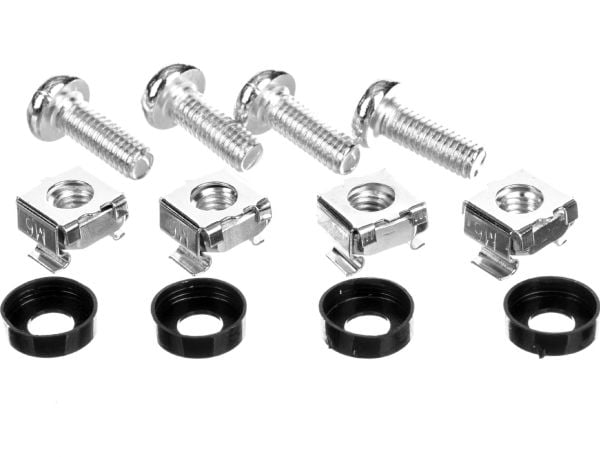 KaTLINK - Hyllskruvar, muttrar och brickor (M6) - silver - 10"/19" (paket om 4)