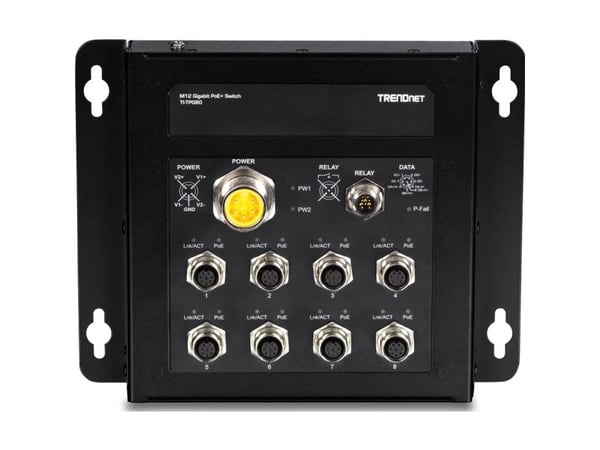 TRENDnet TI-TPG80 - Switch - ikke-styrt - 8 x 100/1000/10000 + 1 x delt Gigabit SFP + 1 x SFP - veggmonterbar - DC-strøm - TAA-samsvar