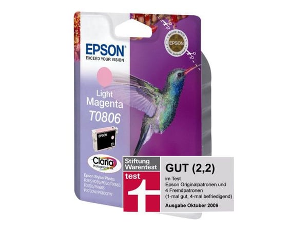 Epson T0806 - Lys magenta - original - blister - blekkpatron - for Stylus Photo P50, PX650, PX660, PX700, PX710, PX720, PX730, PX800, PX810, PX820,...