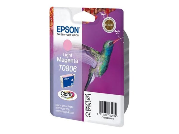 Epson T0806 - Lys magenta - original - blister - blekkpatron - for Stylus Photo P50, PX650, PX660, PX700, PX710, PX720, PX730, PX800, PX810, PX820,...
