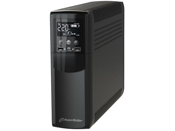PowerWalker VI 1500 CSW FR - UPS - Växelström 170 - 280 V - 900 Watt - 1500 VA - 9 Ah - USB - utgångskontakter: 8