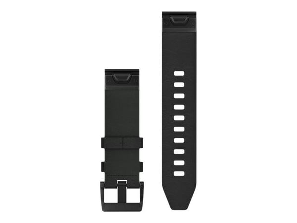Acc,fenix 5 Plus 22mm QuickFit Black Leather Band