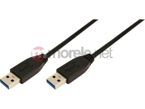 LogiLink 3m USB A - USB A 3.0 M/M, 3 m, USB A, USB A, USB 3.2 Gen 1 (3.1 Gen 1), Hane/hane-kontakt, Svart