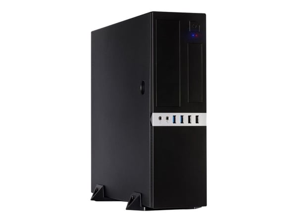Inter-Tech IT-503 - SFF - mini ATX - ingen strømforsyning (TFX12V) - matt svart - USB/lyd