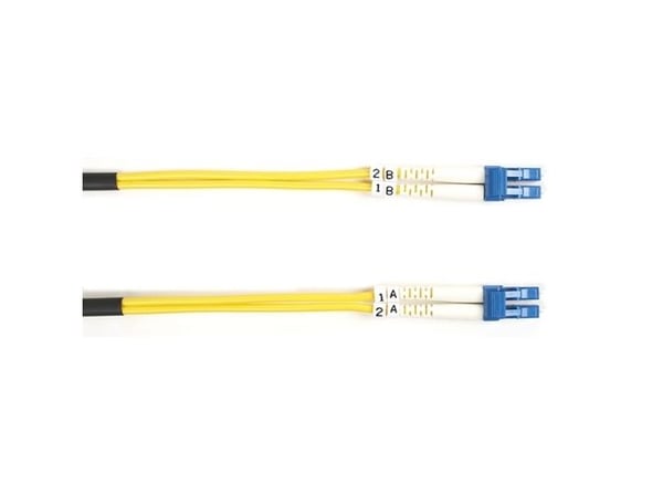 Black Box - Koblingskabel - LC-enkeltmodus (hann) til LC-enkeltmodus (hann) - 10 m - fiberoptisk - dupleks - 9 / 125 micron - OS2 - halogenfri - gul