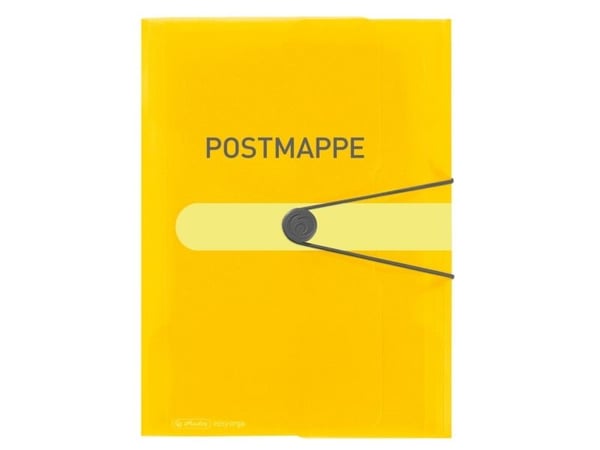 Herlitz - 3-fliksmappe - for A4 (210 x 297 mm) - transparent gul