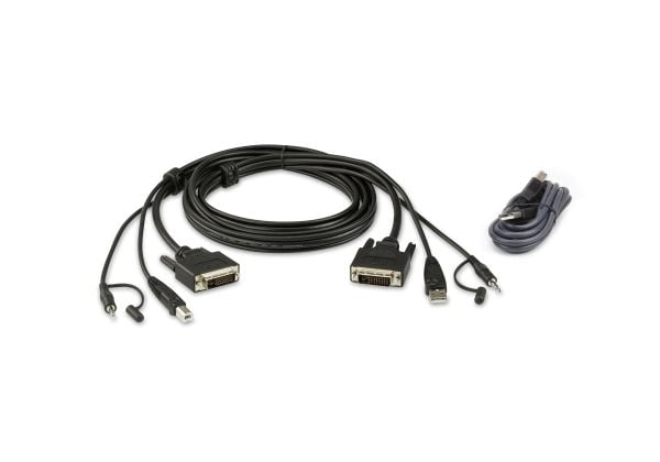ATEN 2L-7D03UDX4 - Tastatur / video / musekabelsett (KVM) - TAA-samsvar