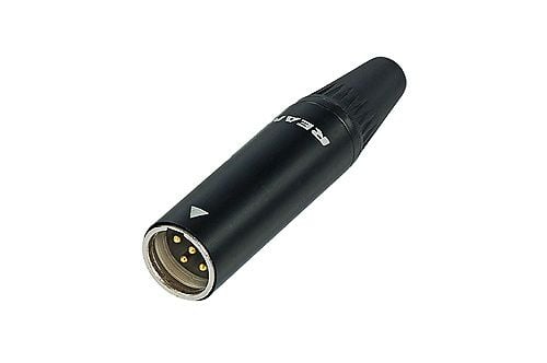 REAN RT3MC-B, XLR, svart, sink, gull, 5 A, -30 - 85 °C