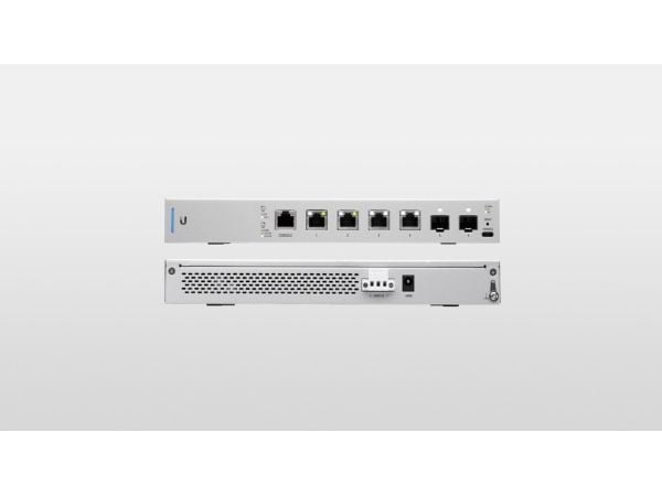 Ubiquiti UniFi US-XG-6POE, Hallittu, 10G Ethernet (100/1000/10000), Täysin kaksipuolinen, Power over Ethernet -tuki, Telineasennus, 1U