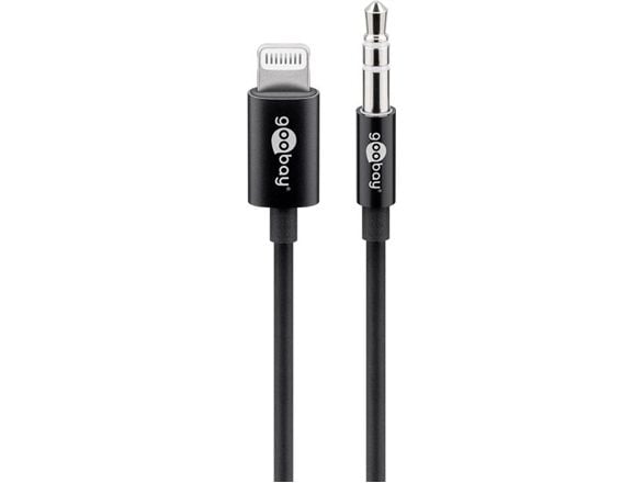 Goobay 66805, 1 m, Lightning, 3.5mm, Hankjønn, Hankjønn, Svart