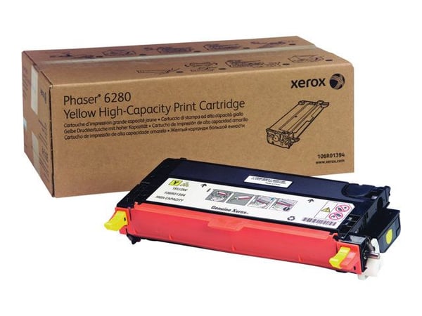 Xerox Phaser 6280 - Høykapasitets - gul - original - tonerpatron - for Phaser 6280/YN, 6280DN, 6280N