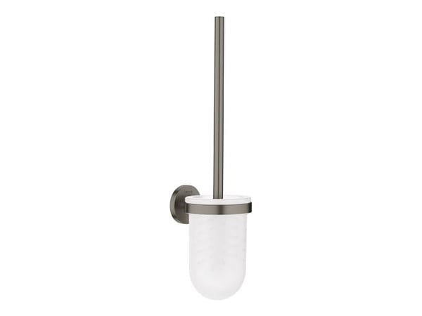 Grohe Essentials väggmonterad toalettborste med glashållare - Brushed Hard Graphite