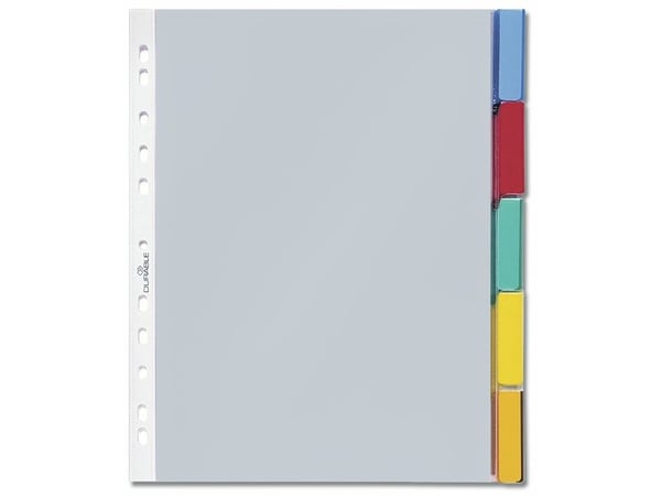 Durable 6630, Tomma registerflikar, Transparent, 250 mm, 302 mm, 1 styck