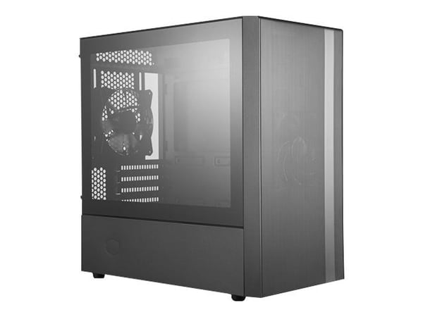 Cooler Master MasterBox NR400 - Tower - micro ATX - sidepanel med vindu - ingen strømforsyning (ATX / PS/2) - svart - USB/lyd