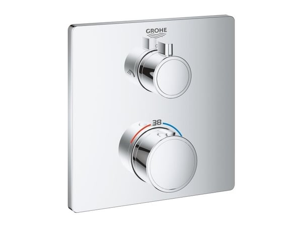GROHE 24079000, Badekar og dusj, Roterende ventiler, Kromfarget