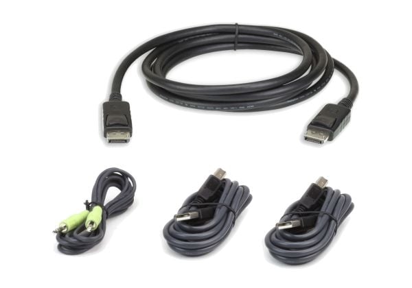 ATEN 2L-7D03UDPX4 - Tastatur / video / musekabelsett (KVM) - TAA-samsvar - for ATEN CS1182DP4C, CS1184DP4C