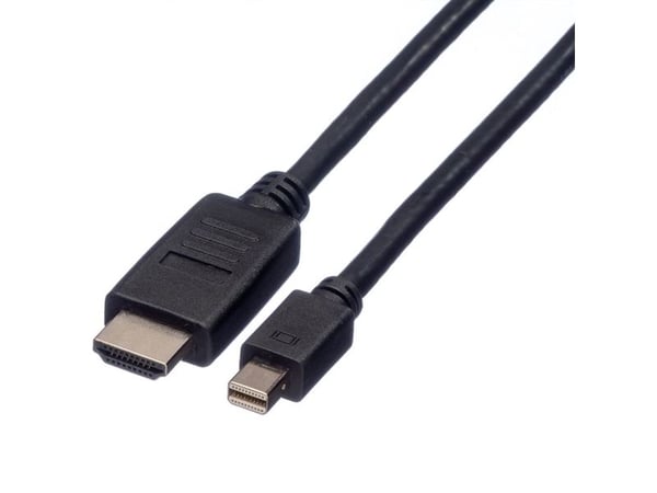 ROLINE 11.04.5789, 1,5 m, DisplayPort, Mini DisplayPort, Hankjønn, Hankjønn, 1920 x 1200 piksler