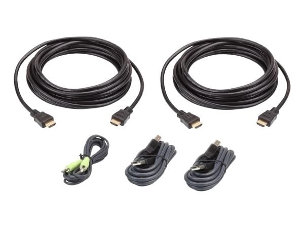 ATEN - Kabelsett for video / lyd / data - TAA-samsvar - 3 m - for ATEN CS1142H, CS1142H4C, CS1144H, CS1144H4C, CS1148H